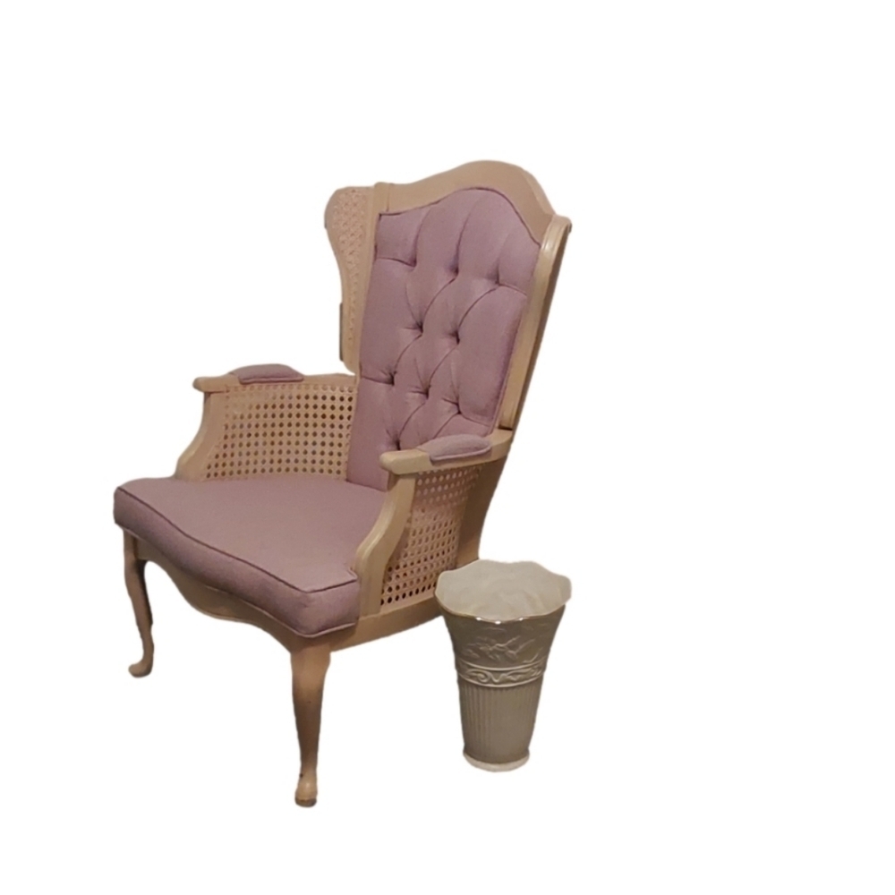 MORGANTOWN/KANE 2 PAIR OF RATTAN PINK ACCENT CHAIR - Picture 7 of 8